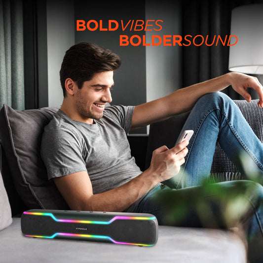 HyperGear HyperBeam 20W LED Wireless Bluetooth Speaker – Gunmetal