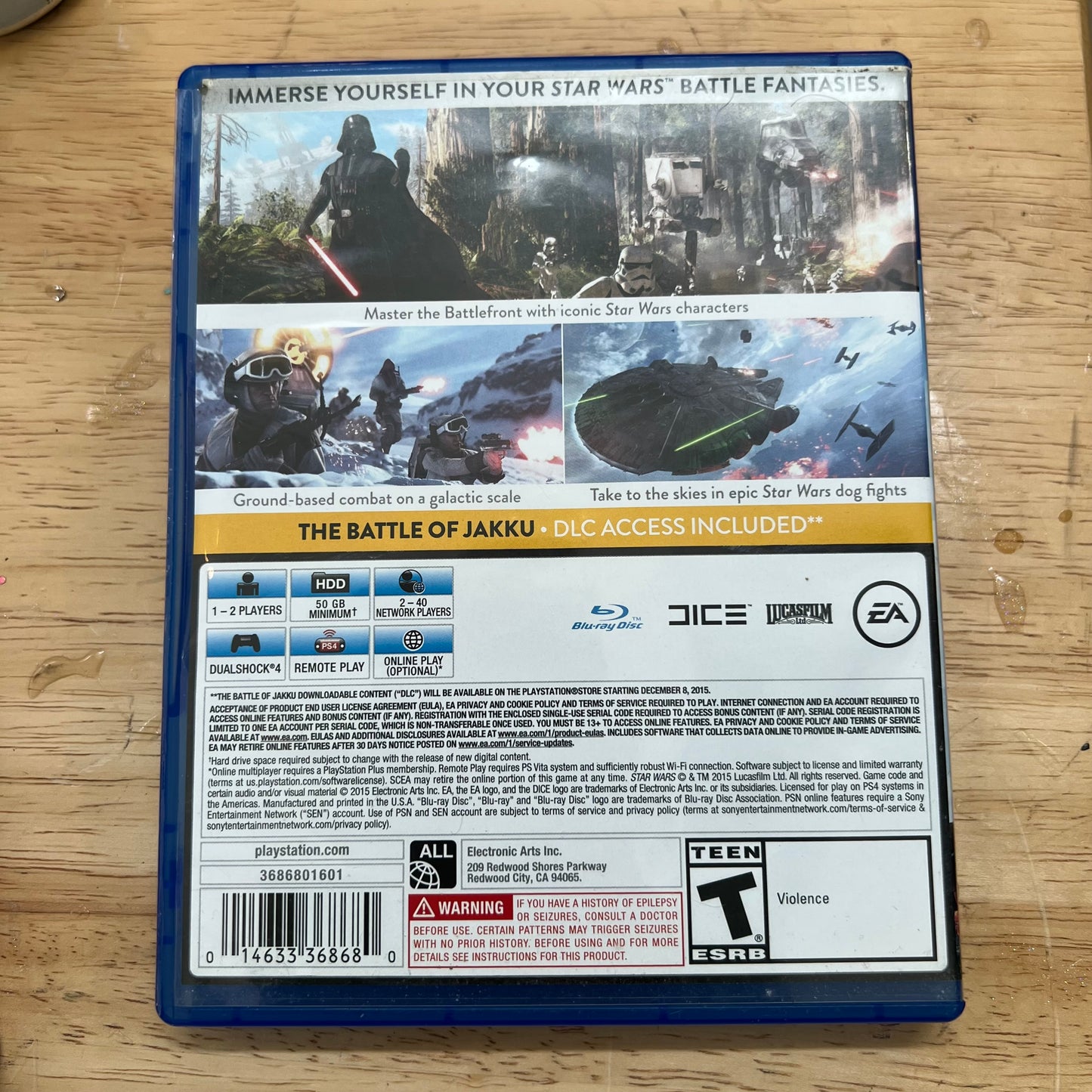 Used Star Wars Battlefront EA PS4 Playstation Video Game with Case | Preowned at JenDore