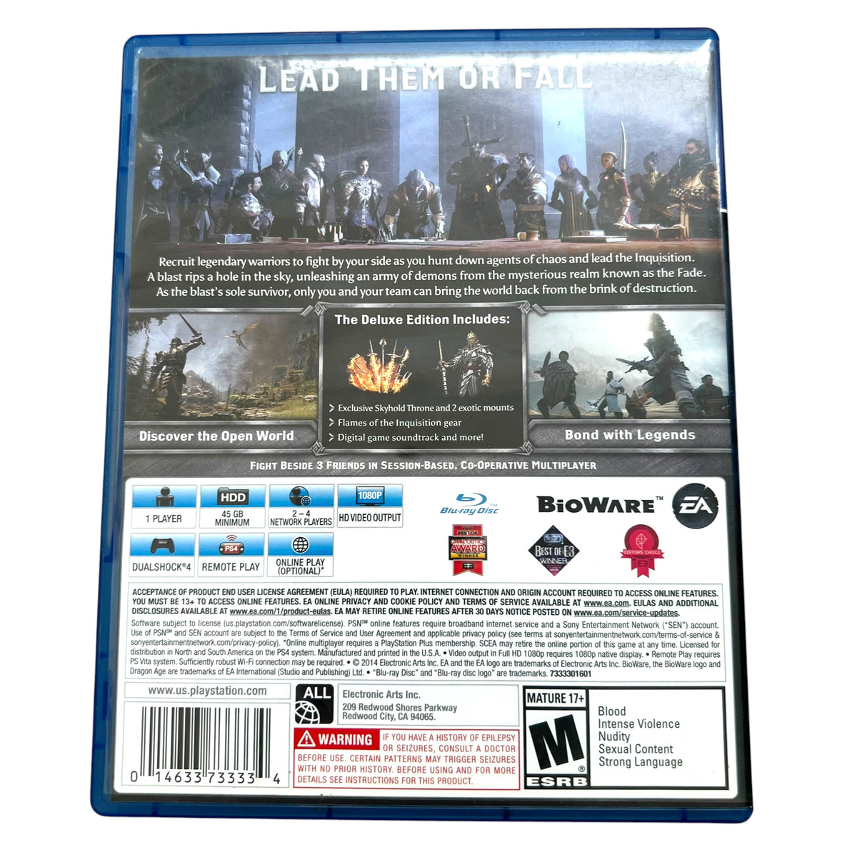 Dragon Age: Inquisition – PS4 PlayStation 4 Video Game with Case | Preowned