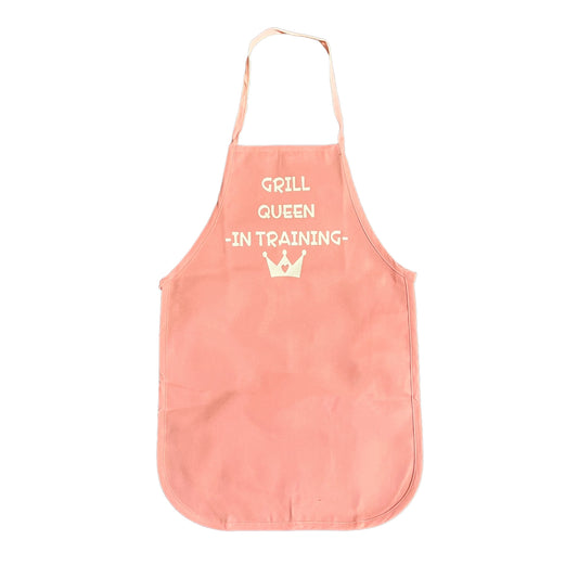 JenDore “ Grill Queen In Training “ Light Pink Kids Girls Apron