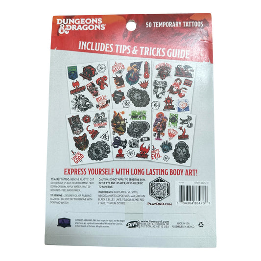 Dungeons & Dragons Temporary Tattoos – 50 Count