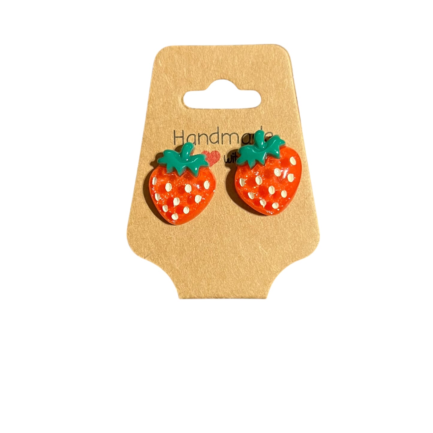 JenDore Handmade Strawberry Stud Earrings
