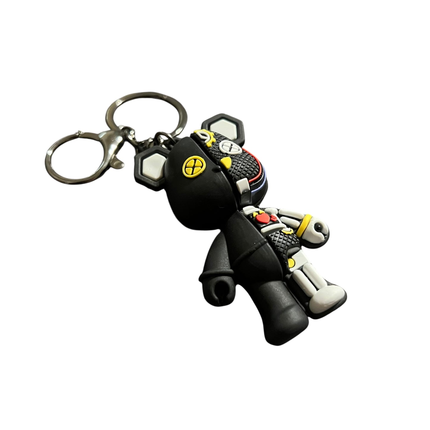 JenDore Mecha Bear Keychain made of silicone with half teddy and half cyborg design