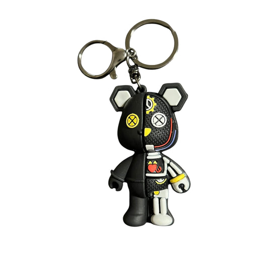 JenDore Mecha Bear Keychain made of silicone with half teddy and half cyborg design