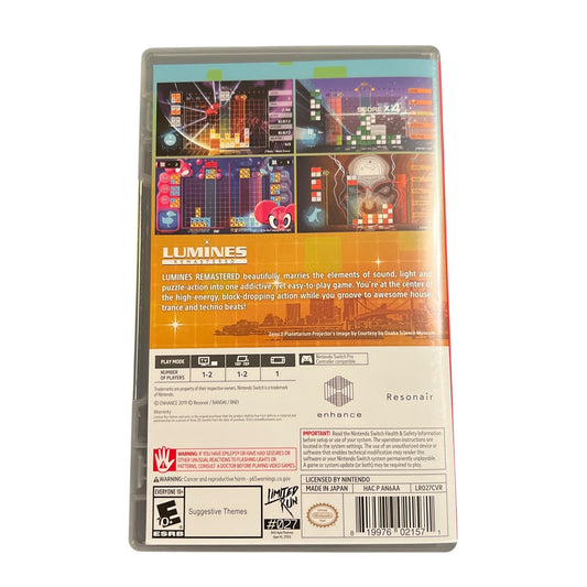 Used Lumines Remastered Nintendo Switch Game with Case – Preowned copy available at JenDore