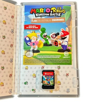 Used Mario + Rabbids Kingdom Battle Nintendo Switch game with original case, preowned and tested, available from JenDore in Norfolk, VA.