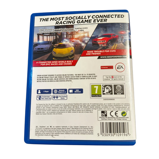 Used Need for Speed: Most Wanted PlayStation PS Vita Video Game with Case – Preowned at JenDore