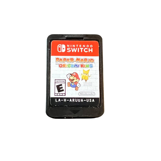 Used Paper Mario The Origami King Nintendo Switch game with original case, preowned and tested, available from JenDore in Norfolk, VA.