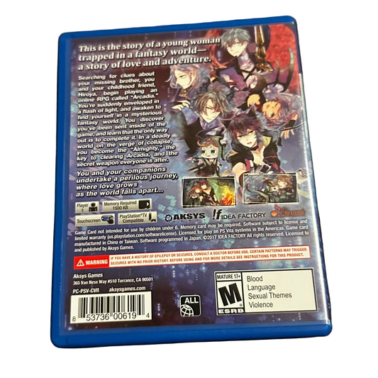 Used Period Cube Shackles of Amadeus PlayStation PS Vita video game with case, preowned and authentic at JenDore