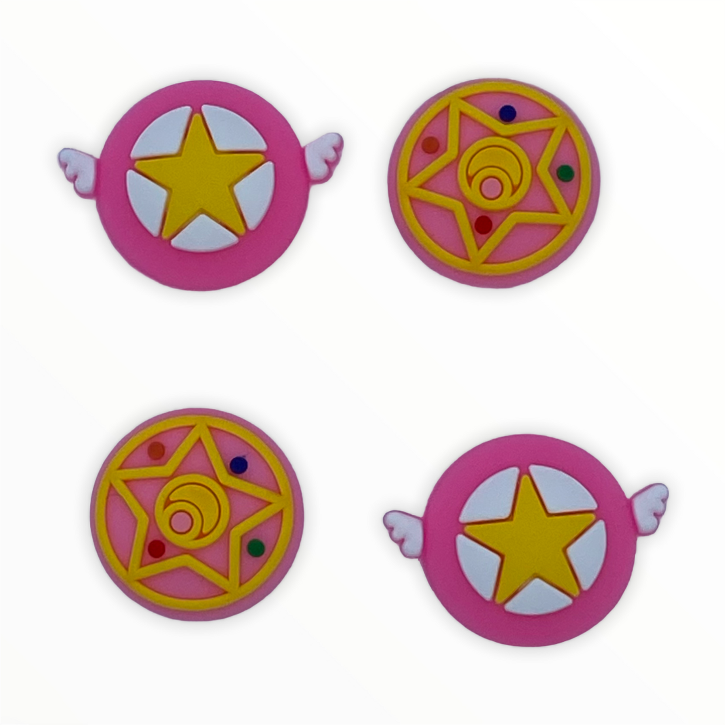 JenDore Cartoon Anime 4Pcs Silicone Thumb Grip Caps for Nintendo Switch & NS Lite