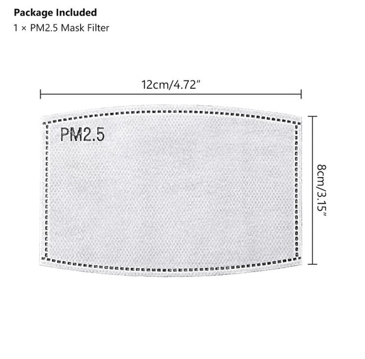 JENDORE Adult 5 Layers Activated Carbon Face Breathing Insert Filters