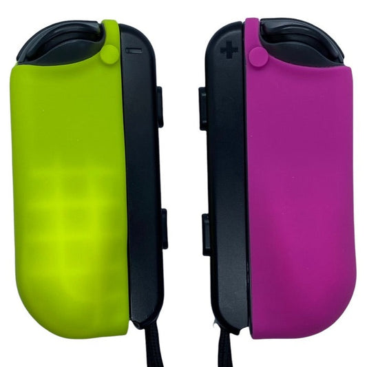 JenDore Fundas protectoras Joy-con de silicona rosa fucsia y amarillo neón para Nintendo Switch
