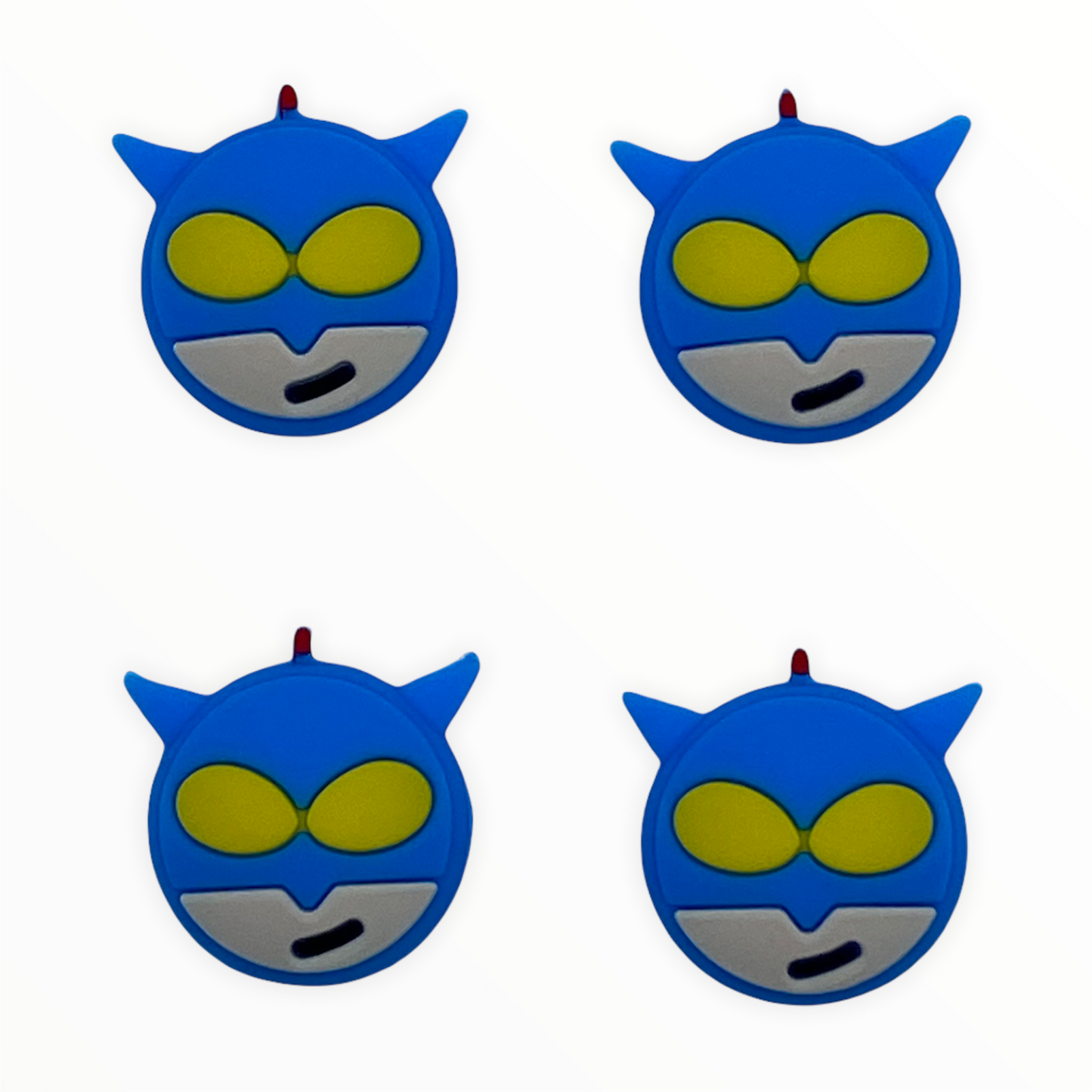 JenDore Blue Yellow 4Pcs Superhero Silicone Thumb Grip Caps for Nintendo Switch & NS Lite