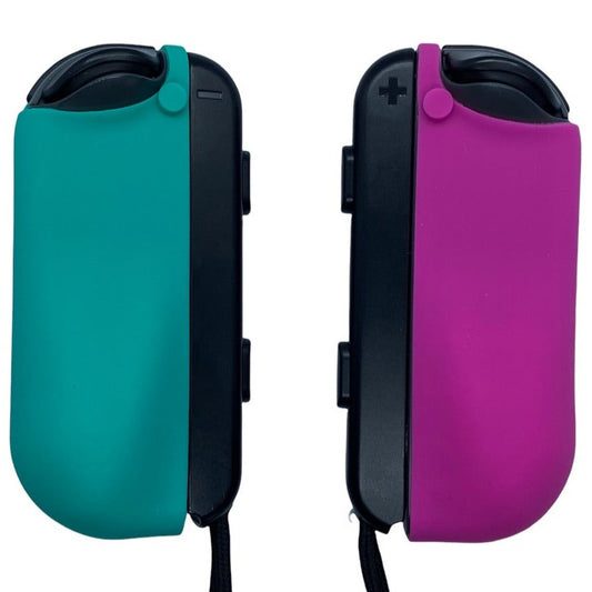JenDore Fundas protectoras Joy-con de silicona rosa verde azulado y fucsia para Nintendo Switch