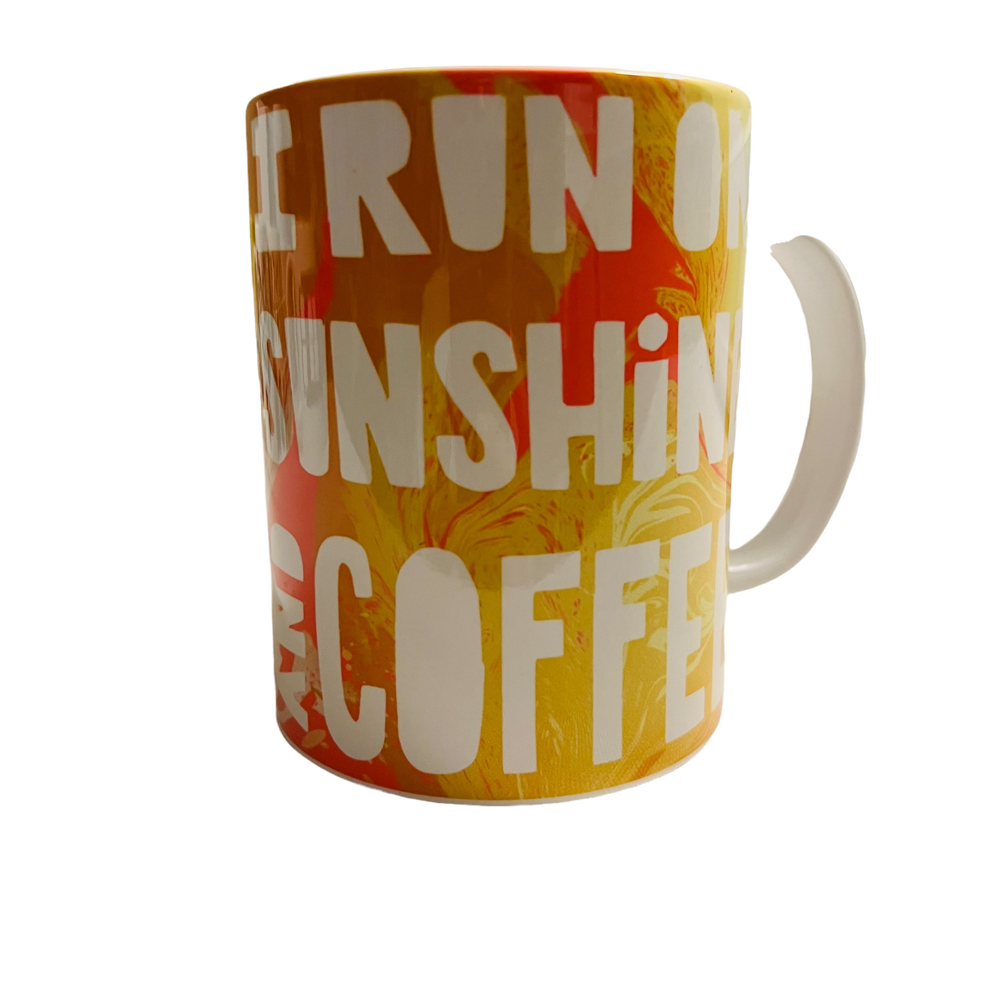 JenDore "Corro con sol y café" 15 oz. Taza de té y café