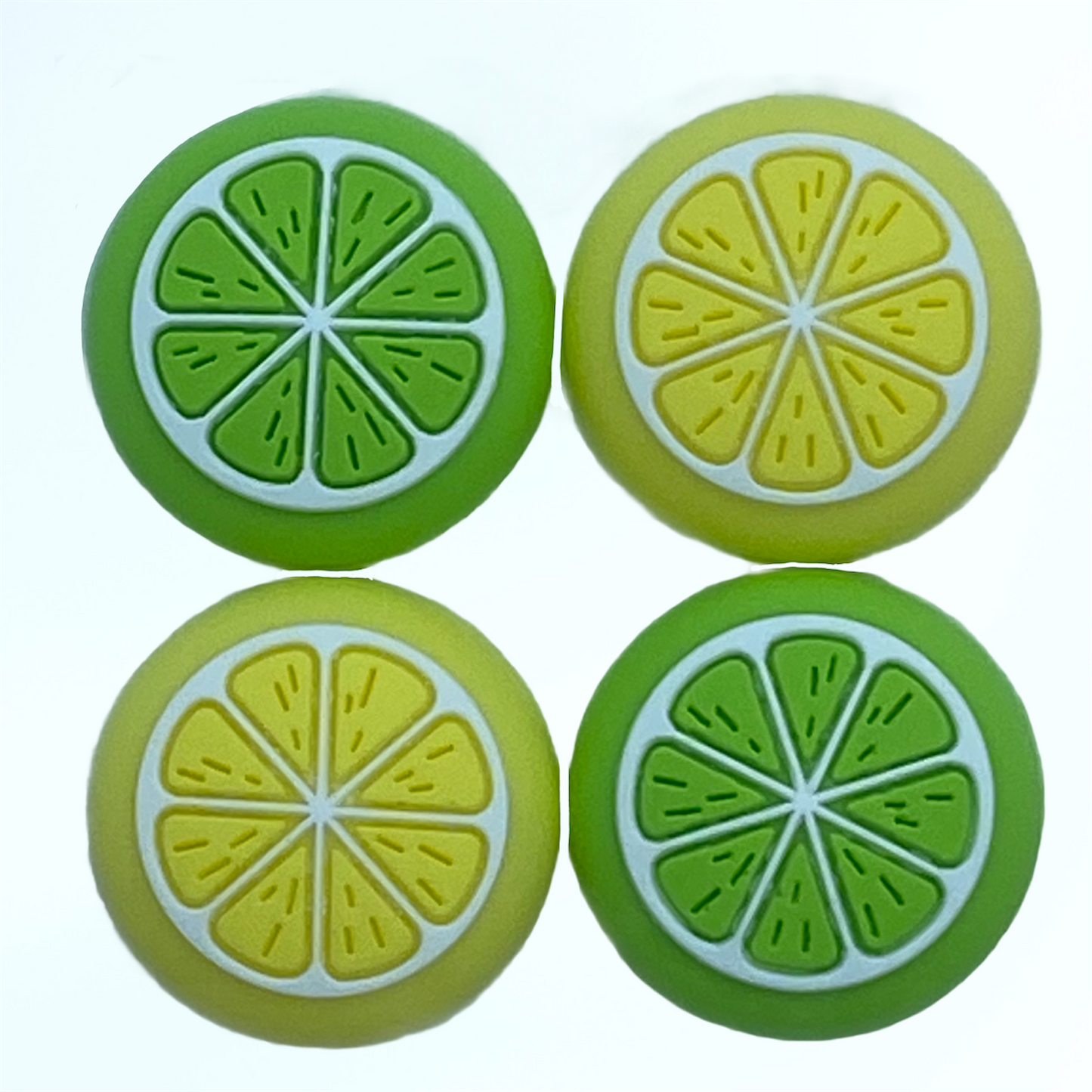 Jendore Fruits Verts et Jaunes 4Pcs Capuchons de Poignée en Silicone pour Nintendo Switch