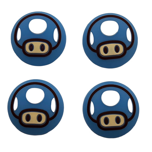 JenDore Blue Mushrooms Glow in the Dark 4Pcs Silicone Thumb Grip Caps for Nintendo Switch Pro , PS5 , PS4 , and Xbox 360 Controller