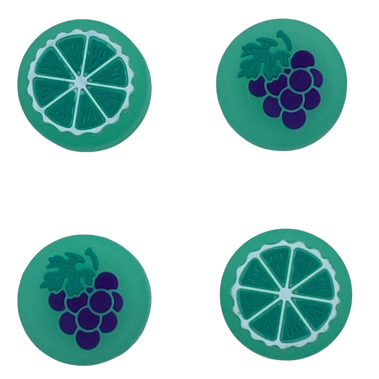 JenDore Jelly Green Grapes Fruit 4Pcs Silicone Thumb Grip Caps for Nintendo Switch