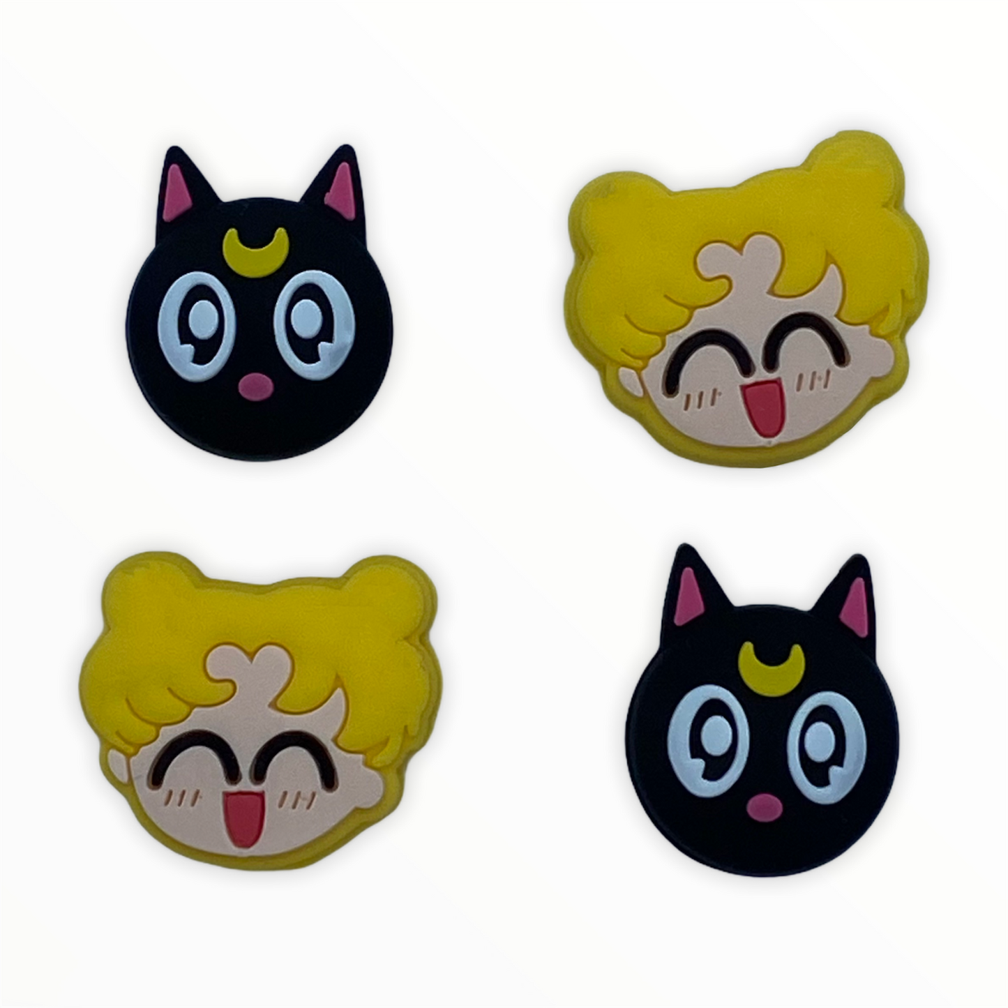 JenDore Cartoon Anime 4Pcs Silicone Thumb Grip Caps for Nintendo Switch & NS Lite