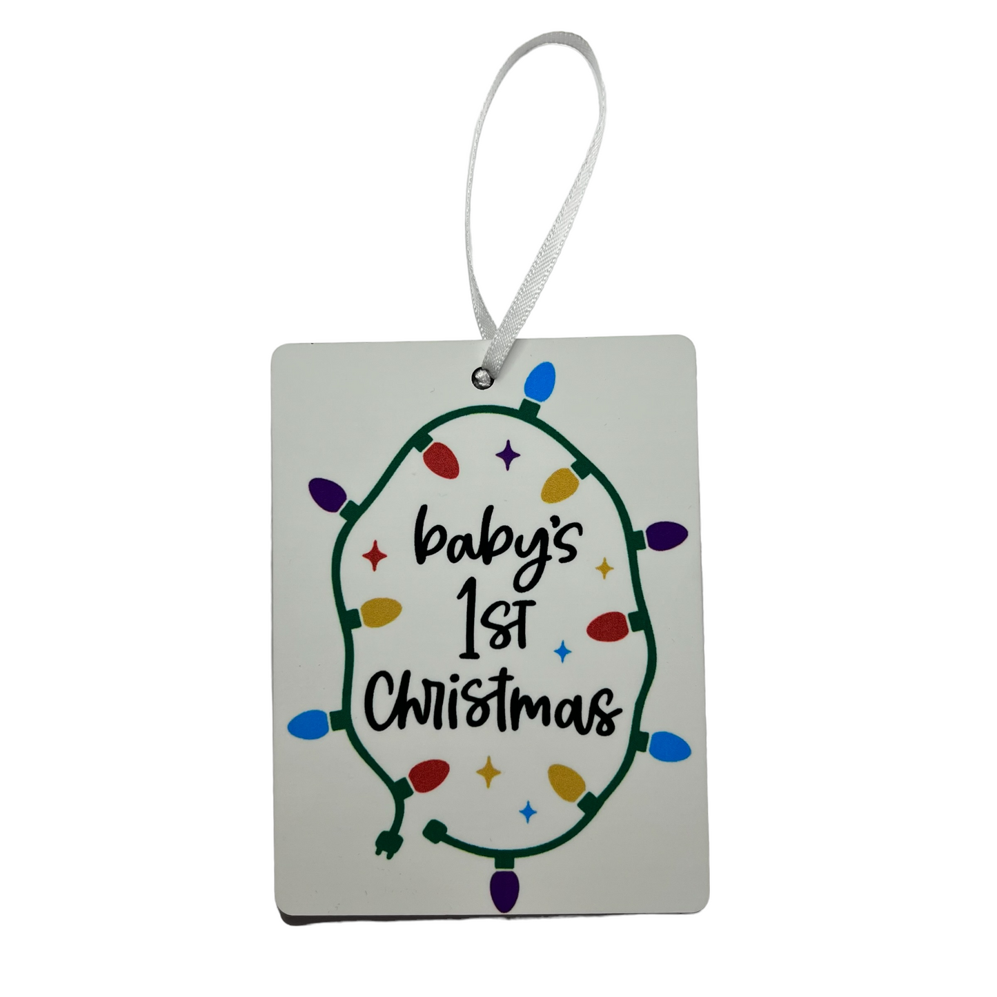 JenDore Handmade "Baby's 1st Christmas" Wooden Christmas Holiday Ornament