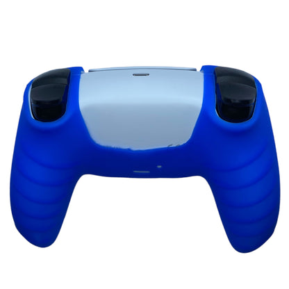 JenDore PS5 Controller Blue Smooth Front Silicone Protective Cover Shell