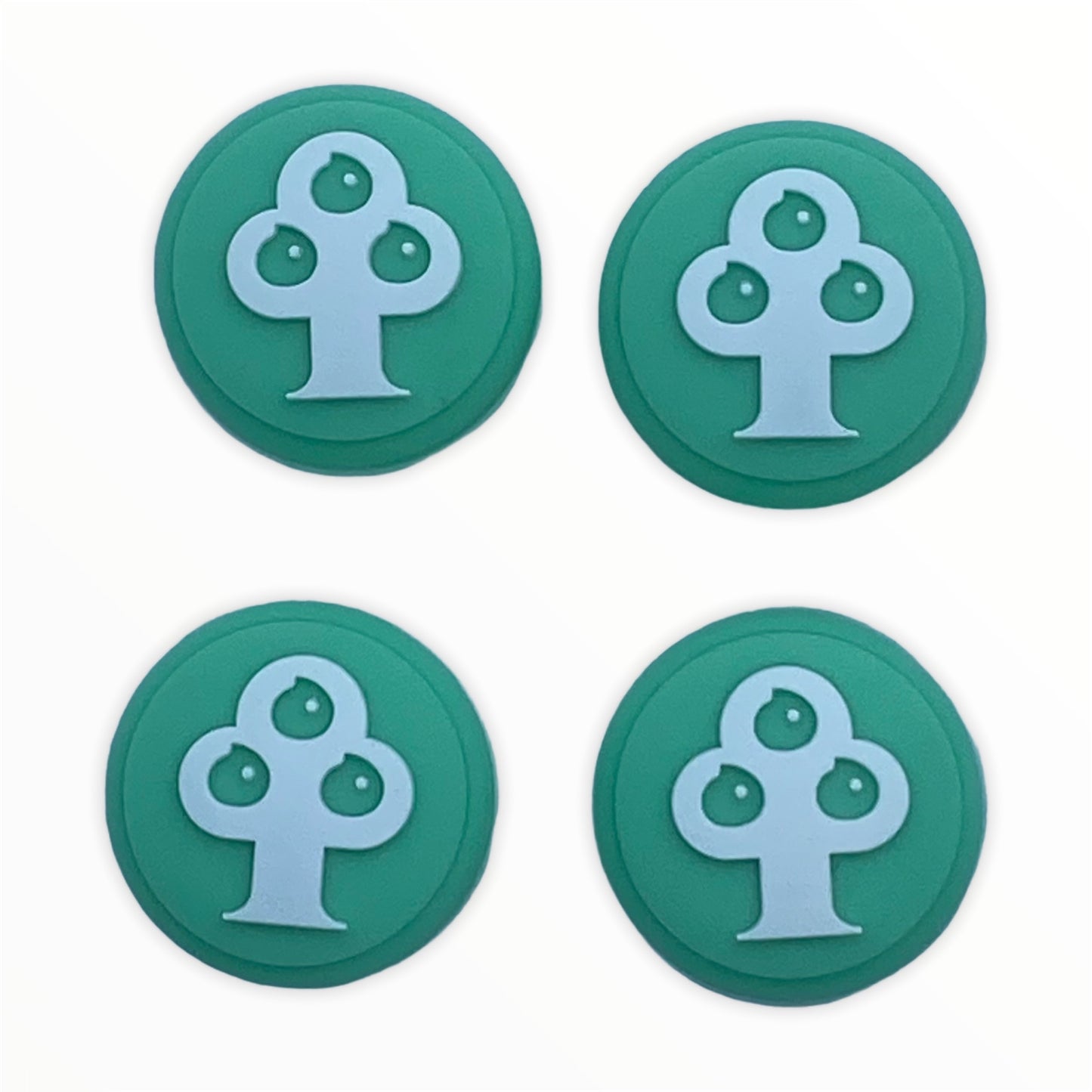 JenDore Green Tree 4Pcs Silicone Thumb Grip Caps for Nintendo Switch