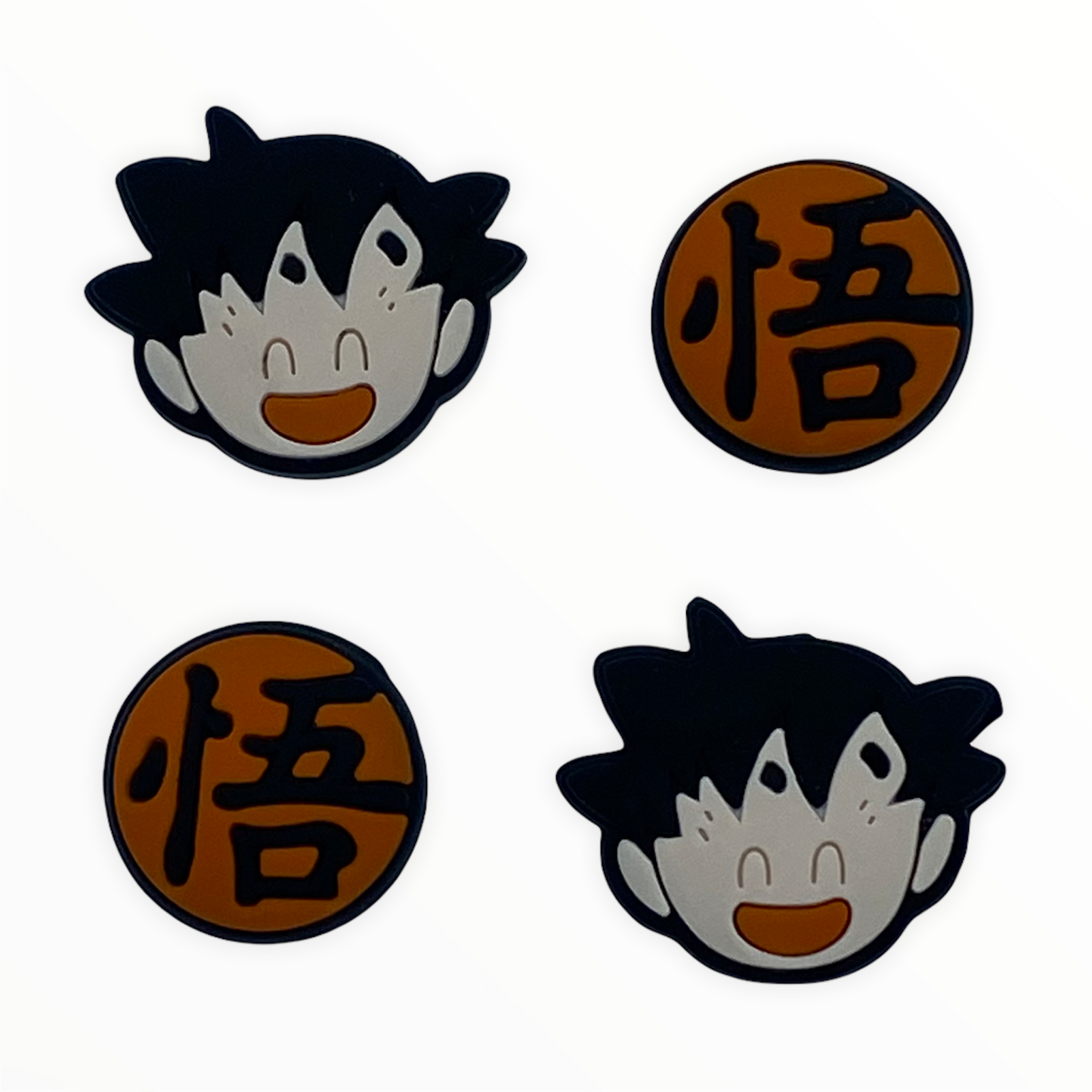 Jendore Anime Orange Noir 4Pcs Capuchons de Poignée en Silicone pour Nintendo Switch