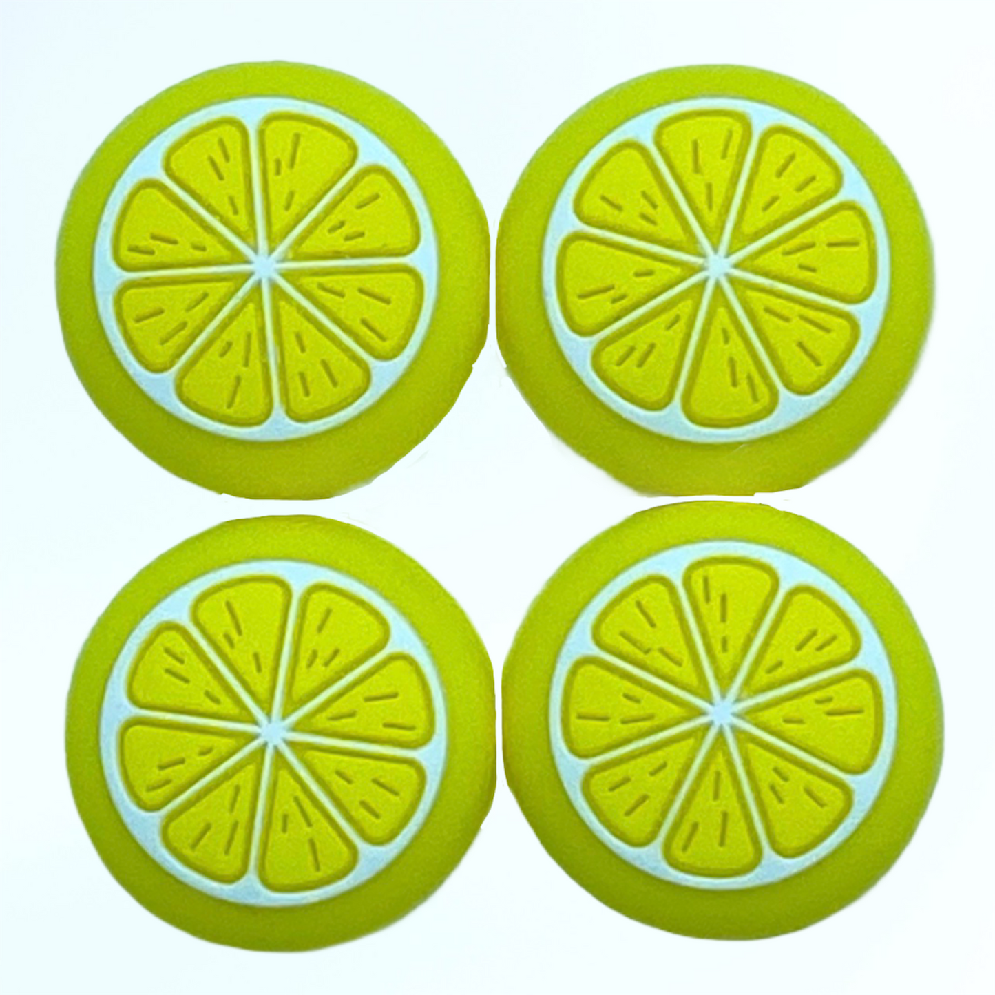 JenDore Yellow Fruit 4Pcs Silicone Thumb Grip Caps for Nintendo Switch
