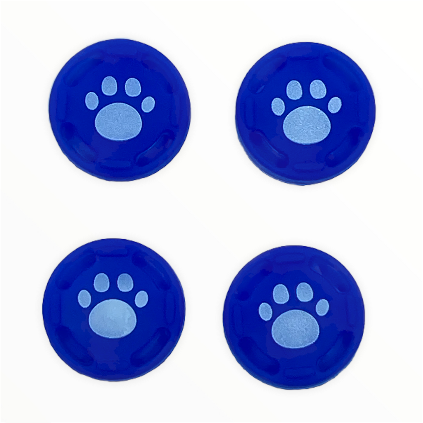 JenDore Blue White 4Pcs Paws Silicone Thumb Grip Caps for Nintendo Switch