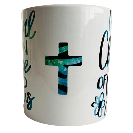 JenDore " This Girl Runs on Jesus and Coffee / I am a Child of God " 12 oz. Coffee Tea Mug