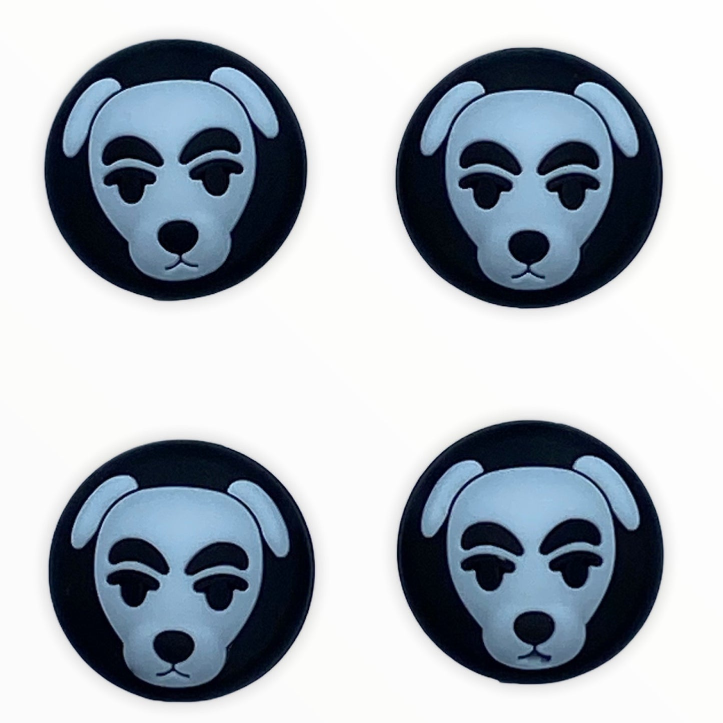 JenDore - 4 tapas de silicona para agarre de pulgar para Nintendo Switch, color blanco y negro