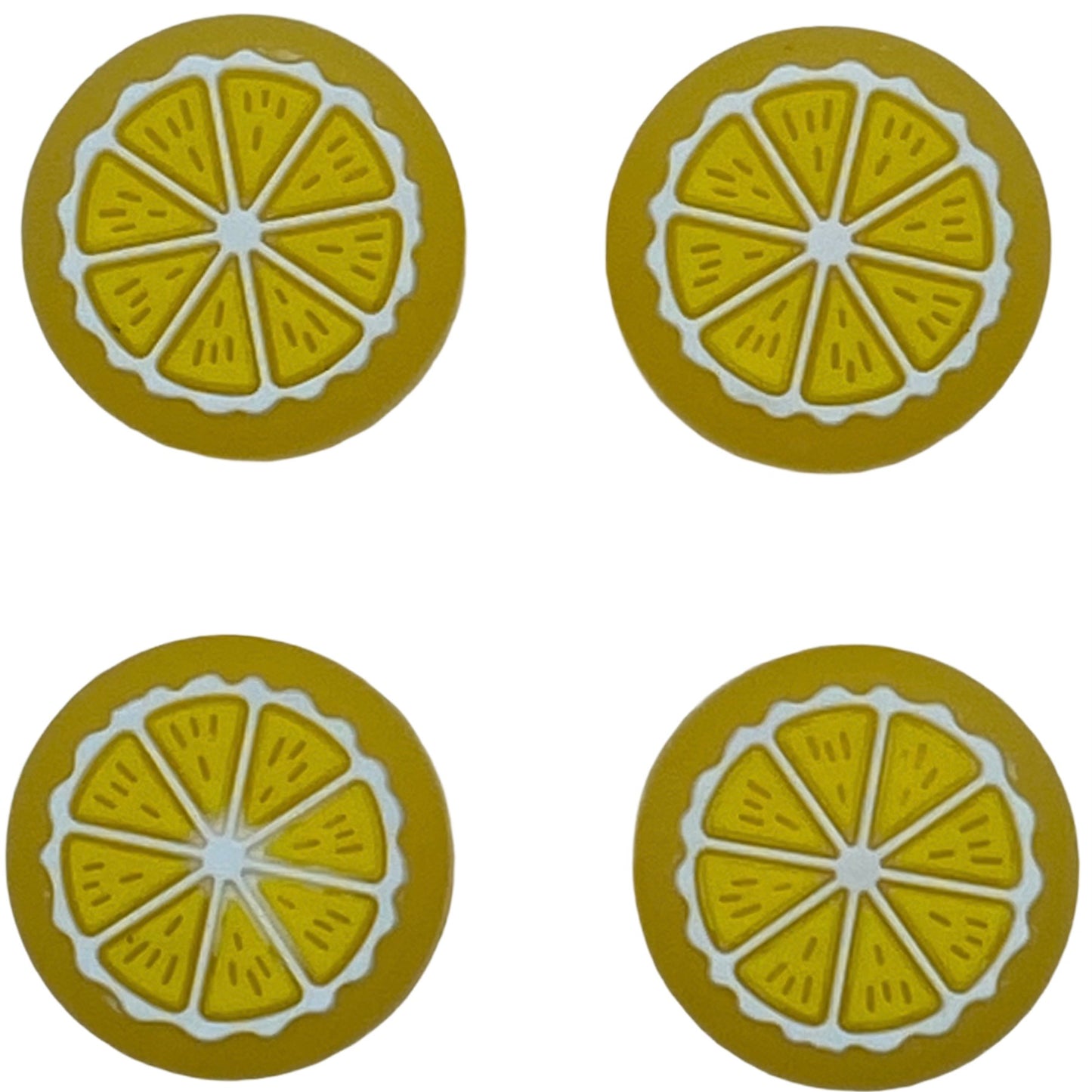 JenDore Jelly Yellow Fruit 4Pcs Silicone Thumb Grip Caps for Nintendo Switch