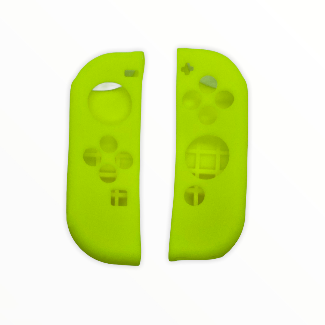 JenDore Neon Yellow Silicone Protective Shell Controller Covers – Compatible with Nintendo Switch Joy-Con