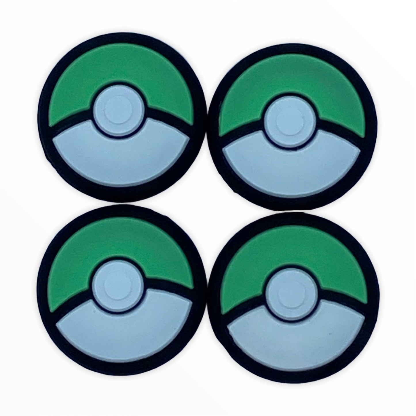 JenDore Green & White 4Pcs Silicone Thumb Grip Caps for Nintendo Switch