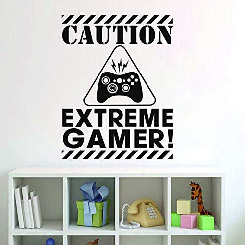 caution gamers  wall stickers