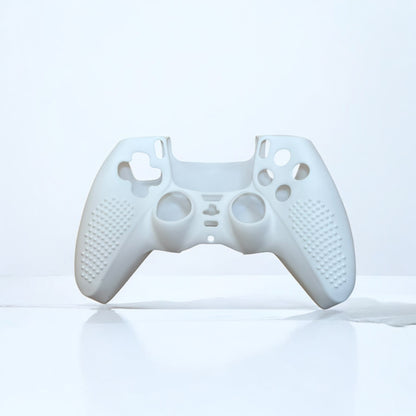 JenDore white Anti-Slip Front Silicone Protective Cover Shell compatible with PS5 Controller