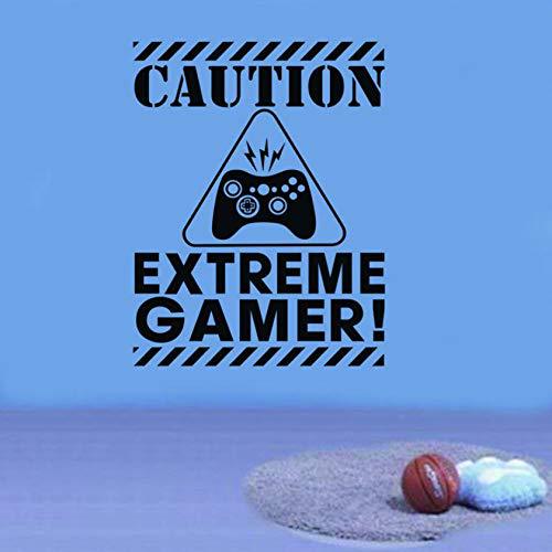 caution gamers  wall stickers
