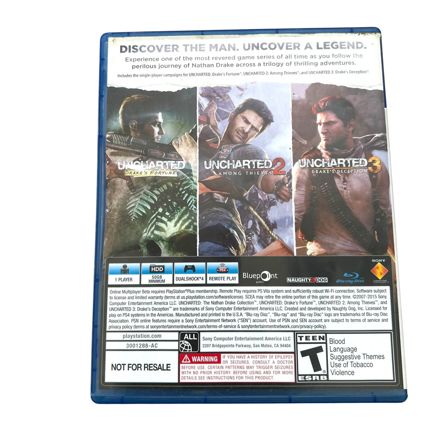 Used Uncharted The Nathan Drake Collection PS4 Playstation Video Game with Case | Preowned at JenDore