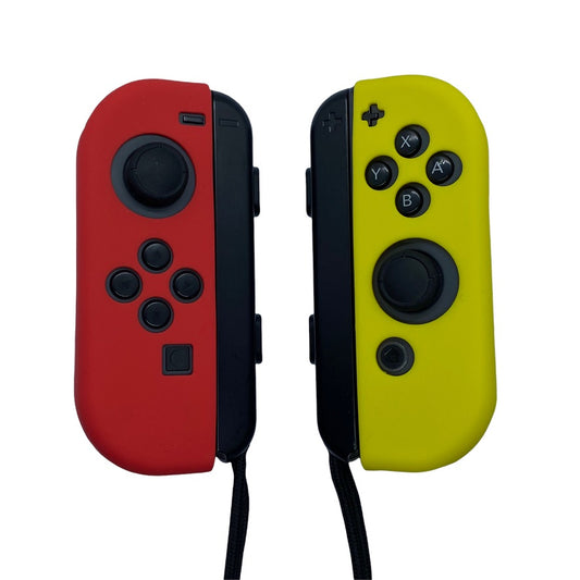 JenDore Fundas protectoras Joy-con de silicona roja y amarilla para Nintendo Switch 