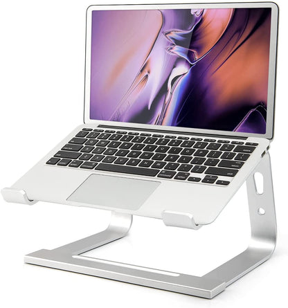 Laptop Stand, Computer Stand for Laptop, Aluminium Laptop Riser, Ergonomic Laptop Holder Compatible with MacBook Air Pro, Dell XPS, More 10-17 Inch Laptops Work from Home