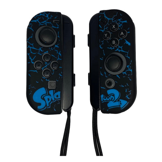 Jendore Coque de protection en silicone noir et bleu pour Nintendo Switch Joy-con