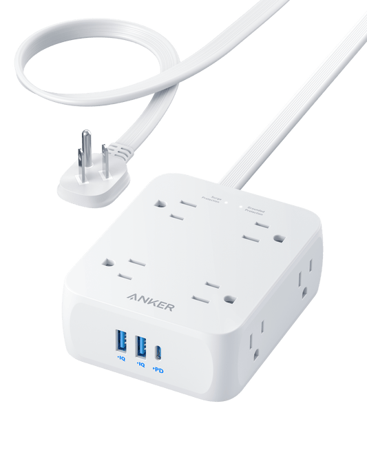 Anker 341 USB Power Strip 11-in-1 with 20W USB-C and Surge Protection