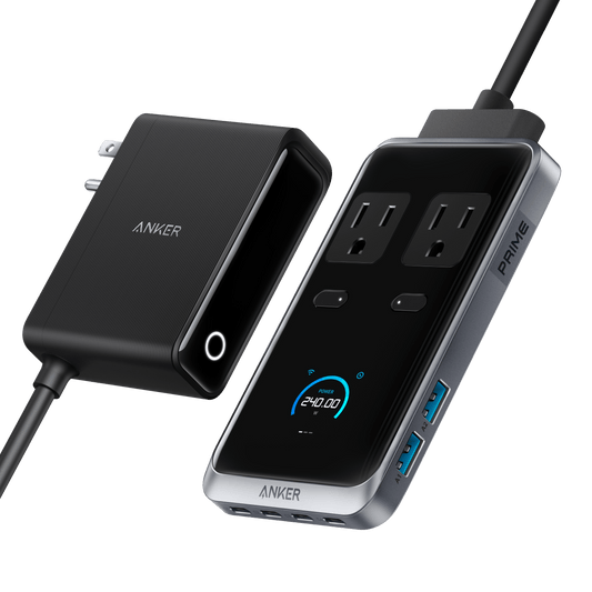 Anker Prime Charging Station 8-in-1 240W Multi-Device Fast Charger with USB-C USB-A and AC outlets