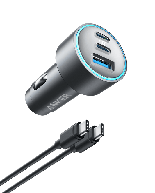 Anker 535 Car Charger (67W) 3-Port USB-C Fast Charging