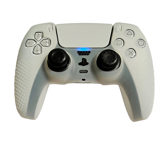JenDore Clear Anti-Slip Front Silicone Protective Cover Shell compatible with PS5 Controller