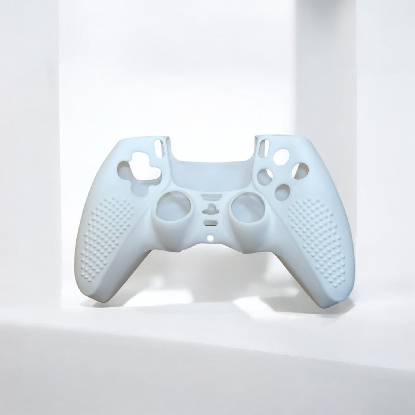 JenDore white Anti-Slip Front Silicone Protective Cover Shell compatible with PS5 Controller