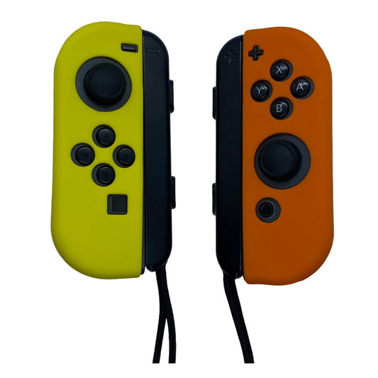 Jendore Coque de protection en silicone orange et jaune pour Nintendo Switch Joy-con