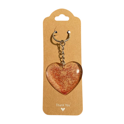 Shimmering Love Glam Hearts: JenDore Handmade Red Sparkle Keychain