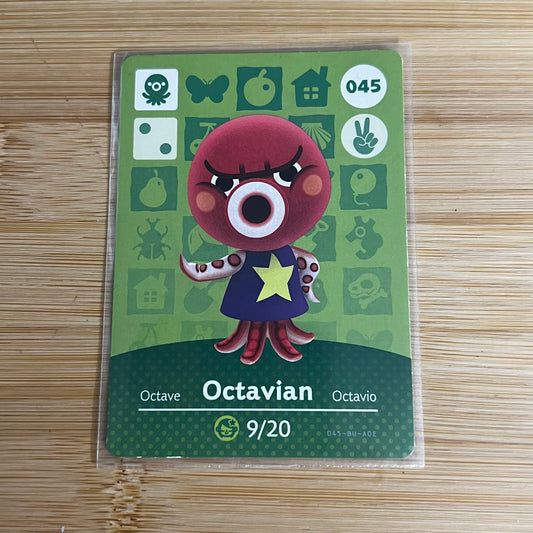 Preowned Octavian Amiibo Card #045 for Nintendo Switch | Authentic Animal Crossing at JenDore