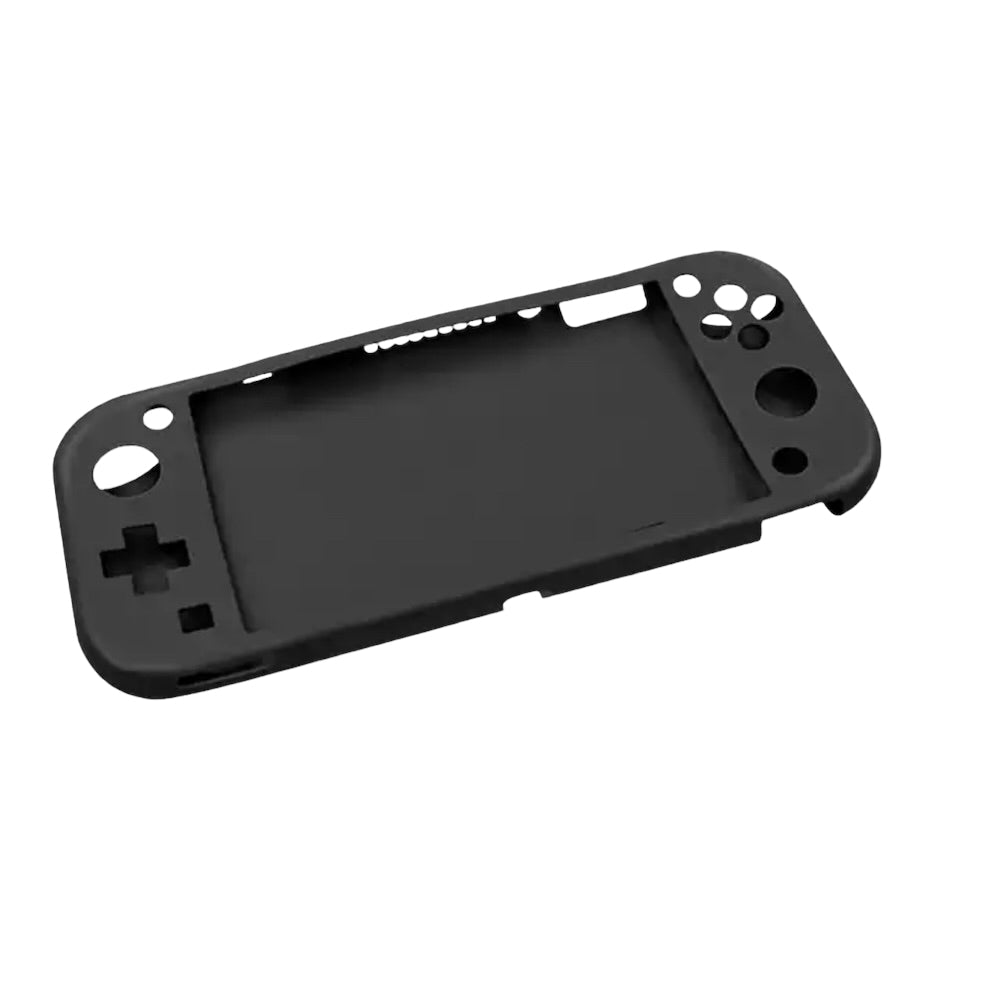 JenDore Black Full Silicone Shell Cover Case compatible with Nintendo Switch Lite